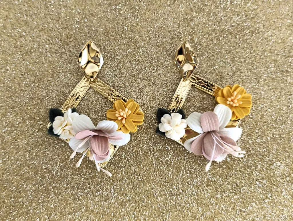 PENDIENTES ROMBO FLAMENCOS